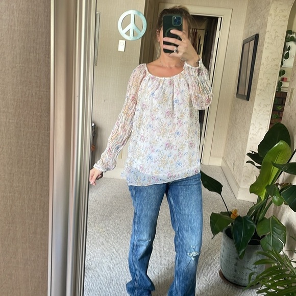 Vintage Viola Borghi Floral Pure Silk Top - Picture 15 of 16